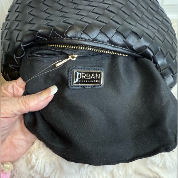 URBAN EXPRESSIONS WOVEN KNOT HOBO VEGAN PURSE HANDBAG - Picture 10 of 16